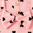 thumbnail image 5 of Baby Girl Clothes Outfits Rib Frill Knitted Long Sleeve Shirt Tops Solid Pants with Free Bow Hairband Set Fall Winter Infant Toddler Girls Bodysuit, 5 of 9
