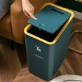 thumbnail image 4 of Boc 9L/12L Garbage Basket Push Type Narrow Design Wide Opening Dog Proof Save Space Block Smell Elk Print Press Type Lid Waste Bin Ki, 4 of 10