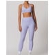 thumbnail image 3 of Conjuntos de entrenamiento for mujer, sujetador deportivo de 2 piezas, camiseta sin mangas, leggings de cintura alta, ropa deportiva for gimnasio y yoga, top de entrenamiento for mujer, 3 of 6