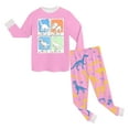 thumbnail image 5 of Hessimy Toddler Boys Girls Spring Summer 2Pcs Long Sleeve Pullover Sweatshirt Tops Soft Sweatpants Sweatsuit, Pullover Sweatpants,3M-12T(Pink,6-7 Years), 5 of 5