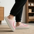 thumbnail image 4 of Smile Face Slippers for Women and Men Retro Comfy PU Leather Slip-On House Shoes with Memory Foam Warm Soft Flat Slides for Indoor & Outdoor, 4 of 5