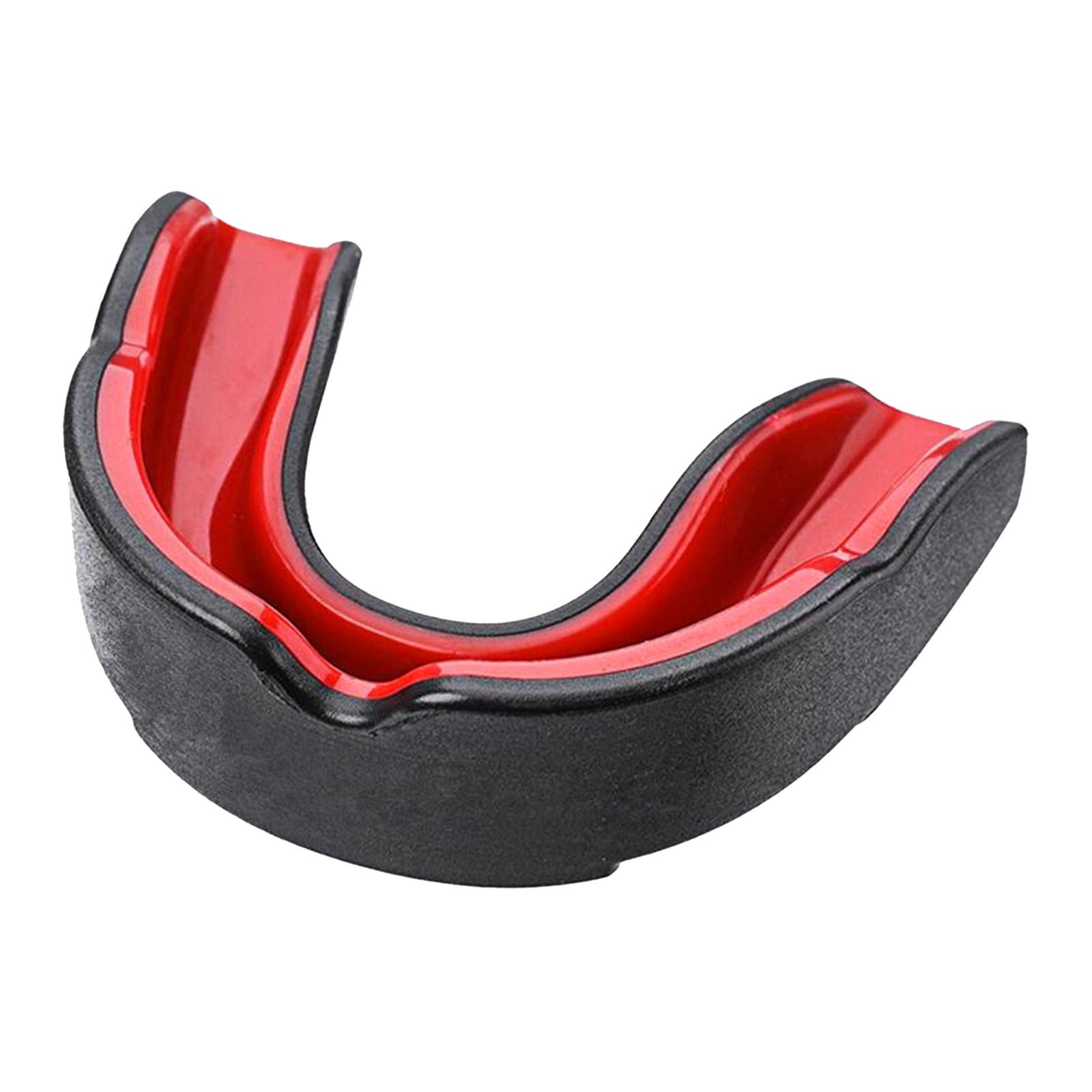 Teeth Protection Gel Gum Shield Mouth Guard Junior MMA Boxing Rugby Black-Red 