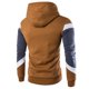 thumbnail image 3 of MHFRRA Sudadera con Capucha y Bloques de Color para Hombre, Estilo Casual Caqui, 3 of 4