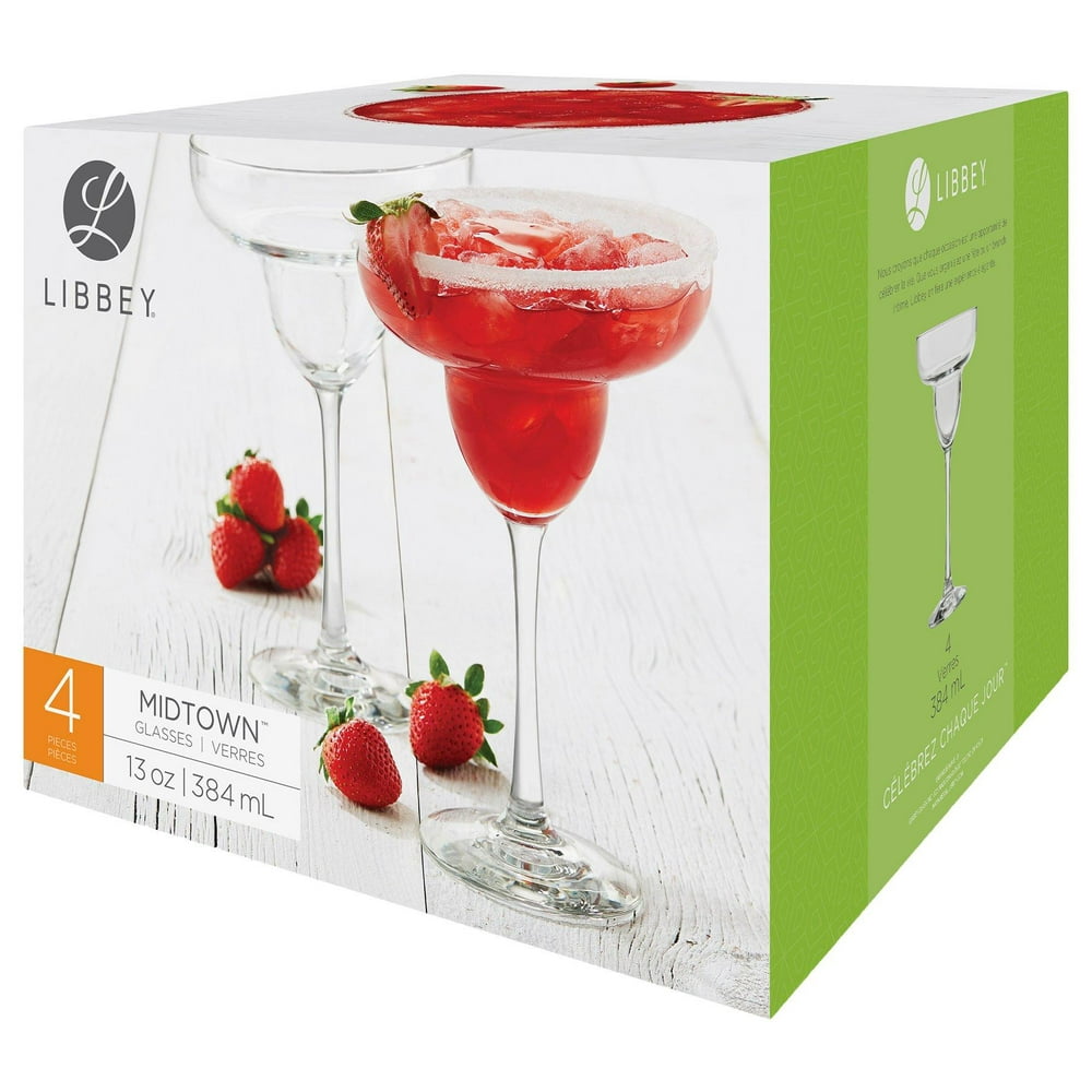 Libbey Glass 7511S4 Margarita Glass Barware, 4Pc. Set