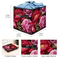 thumbnail image 3 of Peony Foldable Storage Box with Handle, 10.8"x10.5"x10.6", Large Capacity - Storage Bins, Storage Basket, Storage Cubes, 3 of 6