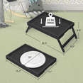 thumbnail image 6 of Artmeer Bamboo Bed Tray Table with Folding Legs, Breakfast in Bed Serving Tray, Laptop Desk for Sofa, Beds and Snacks (Black), 6 of 7