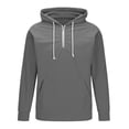 thumbnail image 6 of Aobny Pocket Tshirts Plain Corduroy Mens T-Shirts Hooded Big & Tall Long Sleeve Mens Work Shirts,Gray,3XL, 6 of 7