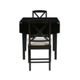 thumbnail image 4 of Linon Peake 3-Piece Drop Leaf Dining Set, Black, 4 of 17