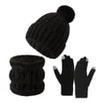 thumbnail image 2 of LShunze Winter Hat Scarf Gloves Slouchy Beanie Snow Knit Skull Cap Touch Screen Mittens Circle Scarves for Women Men, 2 of 8