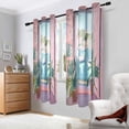 thumbnail image 2 of Yayeee Window Curtains Set of 2 for Living Room Light Filtering 63"x42", Sea Boat, 2 of 7