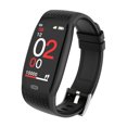 thumbnail image 1 of Bluetooth 4.0 Pantalla a Color Pulsera Inteligente Pulsera Ritmo Cardíaco Presión Arterial Rastreador de Ejercicios Impermeable Inevent EL1474-01B, 1 of 7