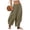 DI71_Gray, variant on Womens Linen Barrel Pants Baggy Elastic Waist Drawstring Pants Casual Loose Lightweight Trouser Gray M