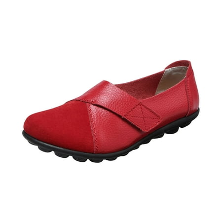

YODETEY Women s Flats Shoes Clearance Premium Orthopedic Comfy Shoes Ladies Casual Roman Sandals Red