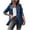 Navy, variant on Jacenvly 2024 Blazers for Women Lapels Long Sleeve Mid-Length Business Attire Button Solid Cardigan Coat Soft Comfort Casual Fashion Slimming Blouse