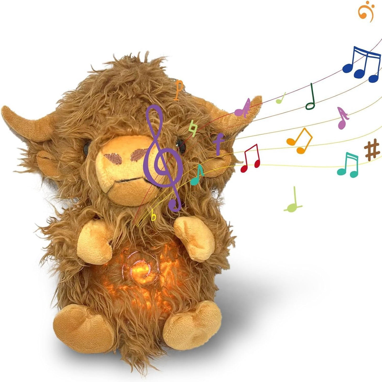Weighted Highland Cow Plush Toys, Giant Highland Cow Gift Plush Toy,Adorable Stuffed Animal for Kids and Adults Highland Cattle Plushie Decor