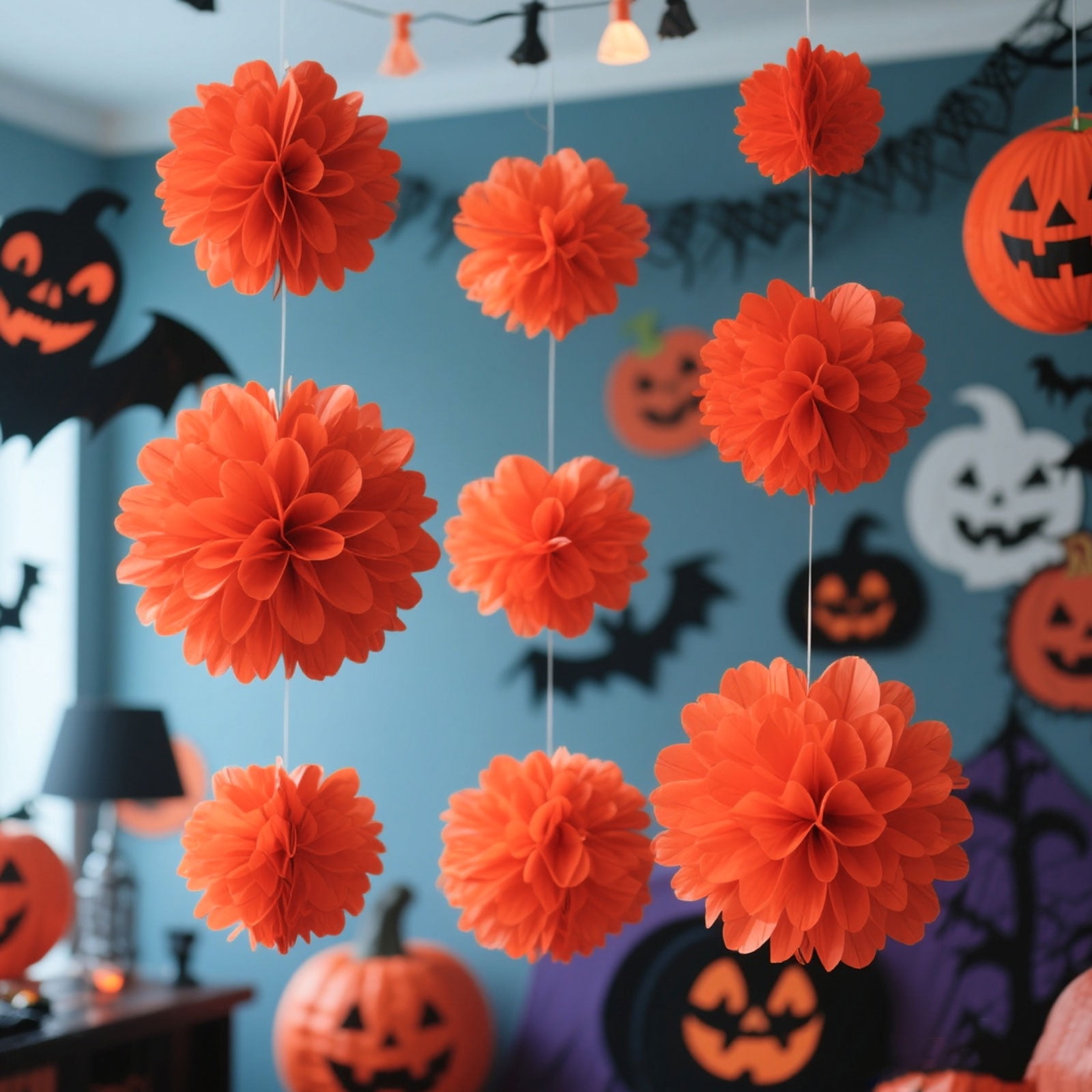 Naler 60 Sheets 19.7"X27.6" Orange Tissue Paper for Gift Bags,Halloween Dec, Autumn Thanksgiving, Arts Craft Party Favor Decoration