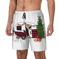 thumbnail image 2 of Gaeub Vintage Buffalo Plaid Christmas Camper Mens Swim Trunks Stretch Beach Shorts Quick Dry for Men Swim Shorts Swimwear with Pockets- Large, 2 of 9