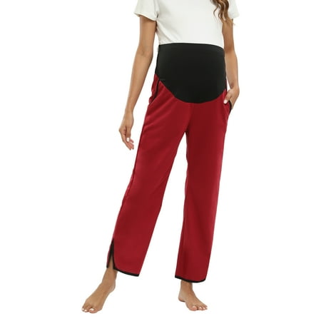 

WBQ Women s Pregnant Sweatpants Pants Casual Lounge Pants Fit Belly Leggings Sleepwear