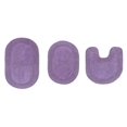 thumbnail image 2 of Home Weavers Double Ruffle Collection 100% Cotton Non-Slip Bathroom Rug Set Machine Washable Bathroom Rug-17"x24", Bath Rug- 21"x34", U Shaped Contour- 20"x20", Purple Color 3 Piece Bath Carpet set, 2 of 9