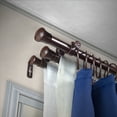 thumbnail image 2 of Central Design TRIPLE-997 0.8125 in. Triple Curtain Rod with 120 to 170 in. Extension, Cocoa, 2 of 2