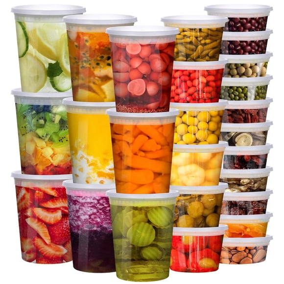 Contenedores de almacenamiento de alimentos vivigu Deli, 48 juegos, 240, 480, 960 ml