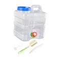 thumbnail image 2 of Contenedor de agua con tapa y asa de 10 l de capacidad con amplia abertura de llenado, dispensador de bebidas, jarra de almacenamiento de agua para Azul, 2 of 8