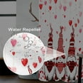 thumbnail image 3 of Valentine''s Day Shower Curtain for Bathroom 72x84 inches Hanging Pink Love Hearts Waterproof Fabric Stall Bathtub Decor Gnomes Decorations Hotel Room Divider Shower Curtains Set with Hooks, 3 of 6
