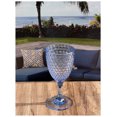 thumbnail image 5 of Acrylic Diamond Cut Wine Glass - Blue 12 oz. Set of 4 Blue 12 oz., 5 of 5
