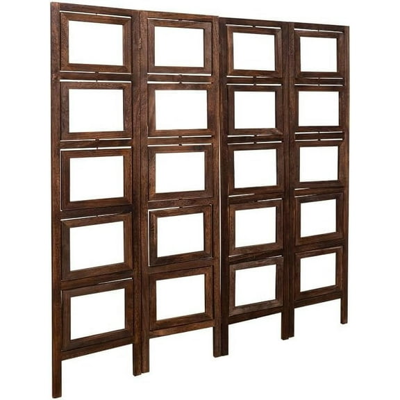 Proman Products Oscar II 4 Panel Landscape-Style Picture Frame Room Divider Partition