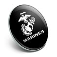 thumbnail image 2 of Marines Text USMC White Logo on Black Officially Licensed Metal 1.1" Tie Tack Hat Lapel Pin Pinback, 2 of 8