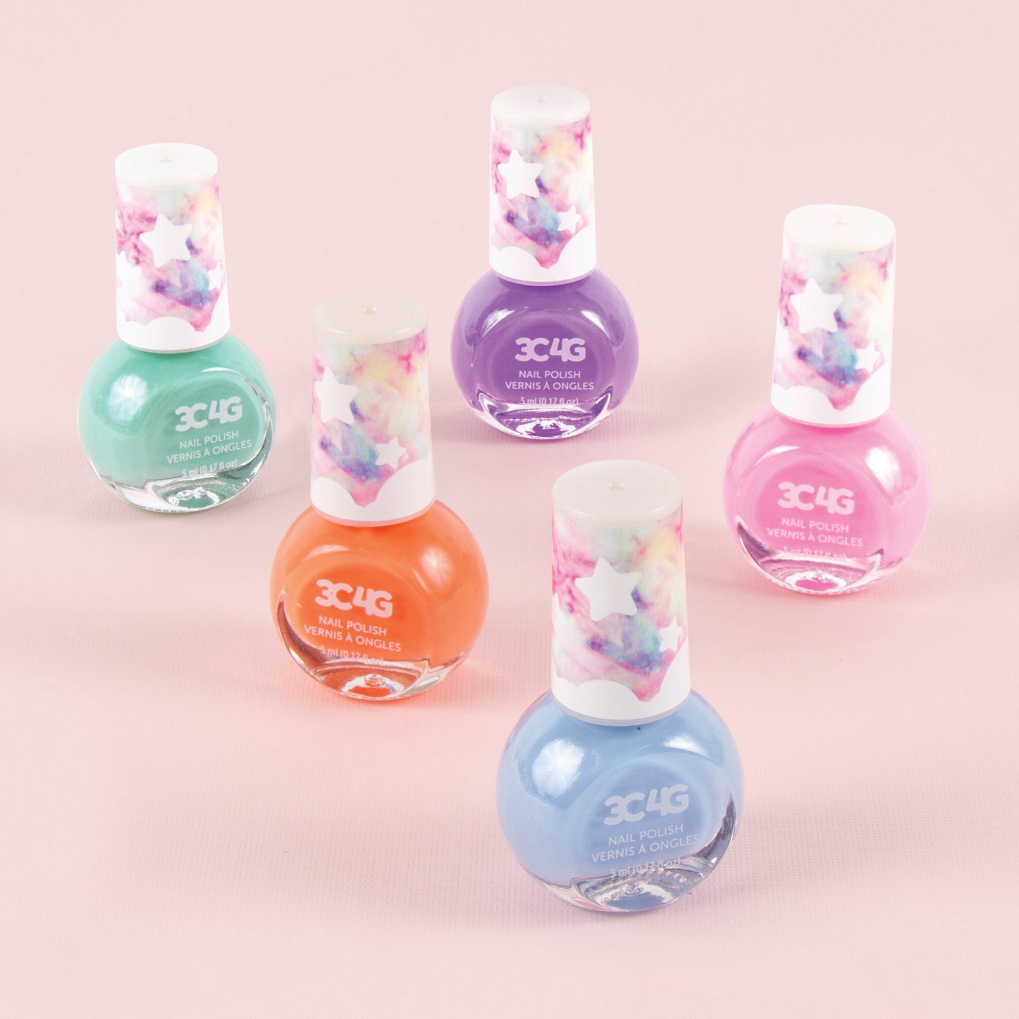 3C4G: Pastel Dreams Nail Polish Set - 5 Bottles, Make It Real, Teens Tweens & Girls, Non-Toxic Long-Lasting Polish, Soothing Shades, Three Cheers For Girls, Kids Ages 8+
