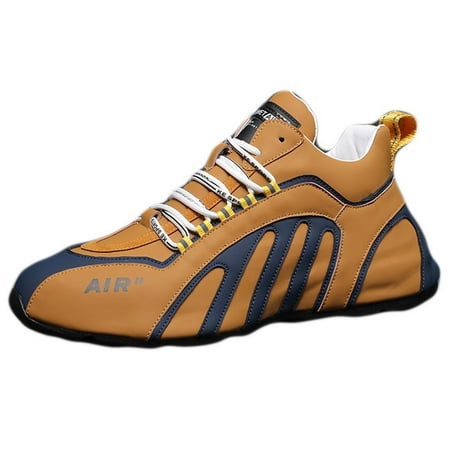 

Men s Zebra-print Leather Sneakers Fashion High Gang Breathable Non Slip Casual Sports Running Flat Shoes