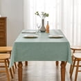 thumbnail image 1 of BALCONY & FALCON Diamond Jacquard Rectangle Tablecloth Water Resistant Table Cover for Dining Kitchen Easter Spring Gardening Outdoor Celadon Green 55 x 95, 1 of 1