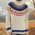 thumbnail image 2 of sususu Fall Sweaters for Women Lightweight Knitted Cashmere Sweater Long Sleeve Boat Neck Colorful Pullover Jumper Tops,A03-Blue,XXXXL, 2 of 5