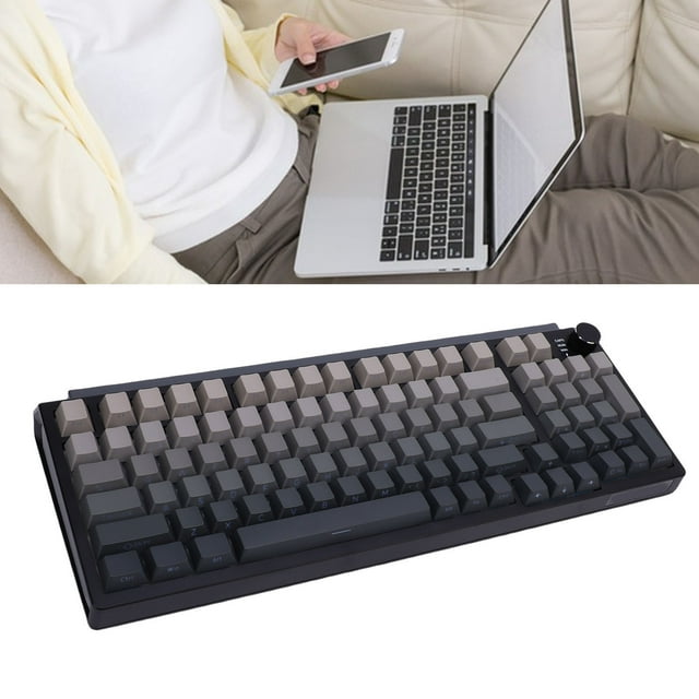 Gaming Keyboard Wireless Mechanical 98 Keys, Hot Swappable Optical Switch, 8000mAh Battery, RGB Backlit, 5.0 2.4G USB C, Compact 75% Layout for PC Gamers