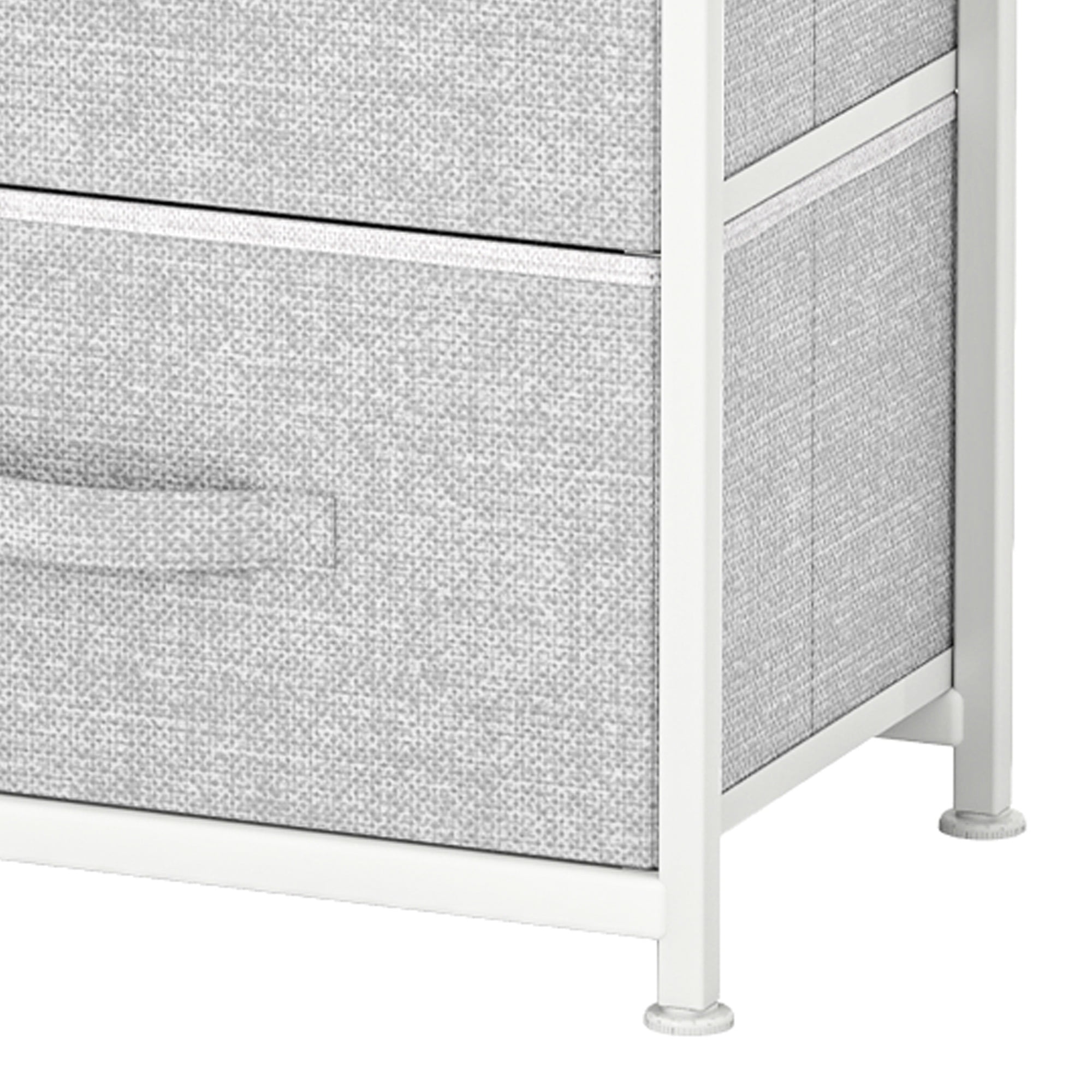 Uforic 4 Drawer Dresser Fabric Chest of Drawers Furniture Storage Organizer for Living Room,,Hallway, Light Gray