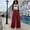 Wine, variant on Delayuji Baggy Cargo Pants For Women Wide Leg Pants High Waisted Elastic Casual Pants Spring
