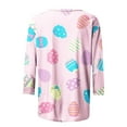 thumbnail image 5 of EQWLJWE 3/4 Sleeve Shirts for Women Easter Shirts Plus Size Cute Happy Easter Egg Bunny Graphic Tees Casual Solid Color Crewneck Lightweight Tops for Summer Spring Pink(S-5Xl), 5 of 5