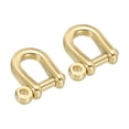 thumbnail image 1 of Unique Bargains D-Ring Shackle, 2 Pack 6mm Inner Width Solid Brass Screw Hook Small Bow Shackles, 1 of 5