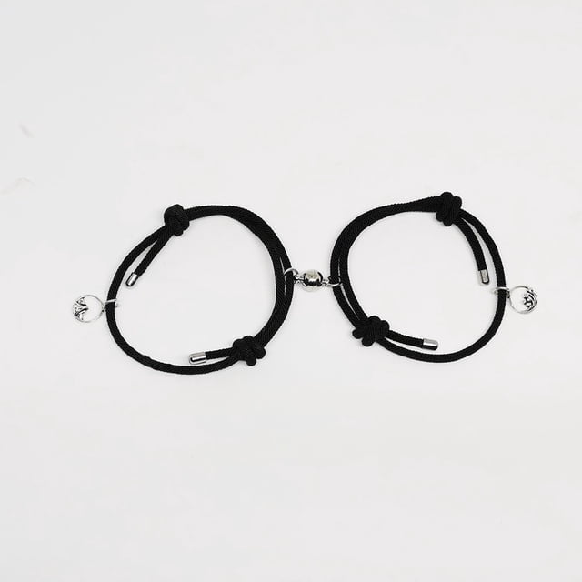 2 Piezas De Pulsera Magnética Trenzada De Distancia Para Pareja Kit Para Amantes Gao Jiahui unisex