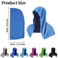 thumbnail image 3 of Hooded Cooling Towel, Torqee Fast Wicking Neck Wrap, Outdoor Head Cover, for Sports, Camping, Cycling and Hot Weather, Grey, 3 of 9