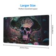 thumbnail image 2 of Bingfone Forest Mushroom Skull Large Gaming Mouse Pad,Extended Desk Mousepad with Stitched Edges,Non-Slip Base,Water Resist Keyboard Pad for Gamer, Office & Home, 29.5 x 16 in, 2 of 6