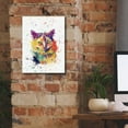 thumbnail image 5 of Epic Graffiti 'Colorful Watercolor Calico Cat 2' by Furbaby Affiliates, Canvas Wall Art, 12"x16", 5 of 8
