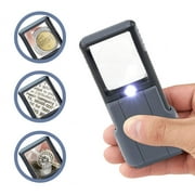 Carson MiniBrite Powerful 5x LED Compact Magnifier with Light & Protective Cover, Slide-Out Magnifying Glass