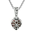 thumbnail image 2 of AeraVida Loving Heart Pink Mother of Pearl Shell Inlay Sterling Silver Pendant Necklace, 2 of 6
