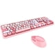 thumbnail image 1 of Teclado de juego USB inalámbrico Color mezclado tecla redonda Panel de plástico teclado de teléfono móvil tapa de llave desmontable teclado Juegos de teclado y mouse para computadora Numero 3, 1 of 5