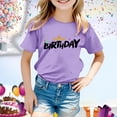 thumbnail image 2 of T-shirt à Manches Courtes pour Fille d'Anniversaire, Col Rond, Coupe Décontractée, Basique, 2 of 4