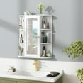 thumbnail image 6 of Gymax Bathroom Wall Medicine Cabinet Wall Mounted Storage Organizer w/ Mirror Door, 6 of 10