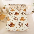 thumbnail image 5 of Homewish Western Cowboy Hot Bed Sheets,Vintage Stars Full Size Sheets,Brown Cream,4-Piece,1 Flat Sheet, 1 Fitted Sheet and 2 Pillowcases, 5 of 6