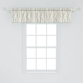 thumbnail image 2 of Ambesonne Leaves Window Valance, Branches with Leaf Motifs, 54" X 12", Eggshell Dark Pine Green, 2 of 3